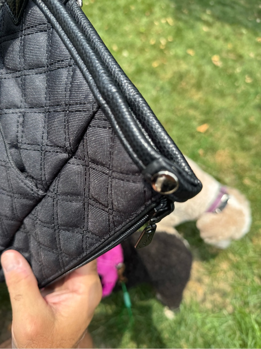 Thirty One Double Take Tote Bag Reversible Quilted Diamonds/Moosin Around NWT - Picture 10 of 10